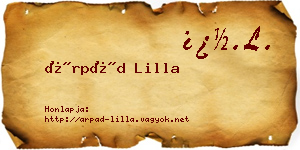 Árpád Lilla névjegykártya